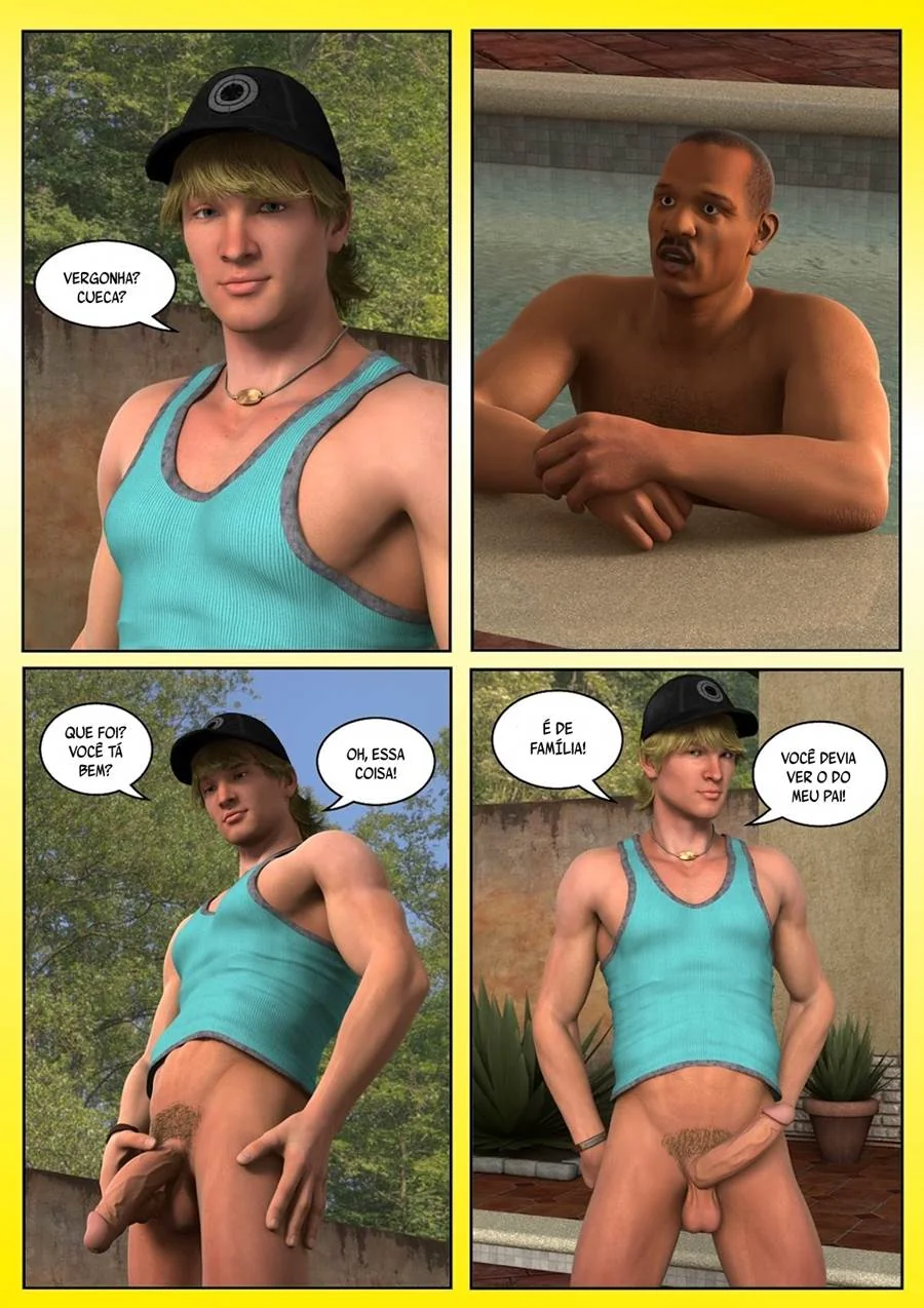 Rola no Banho: Empregado Safado Fodendo com o Chefe" em Hentai HQ