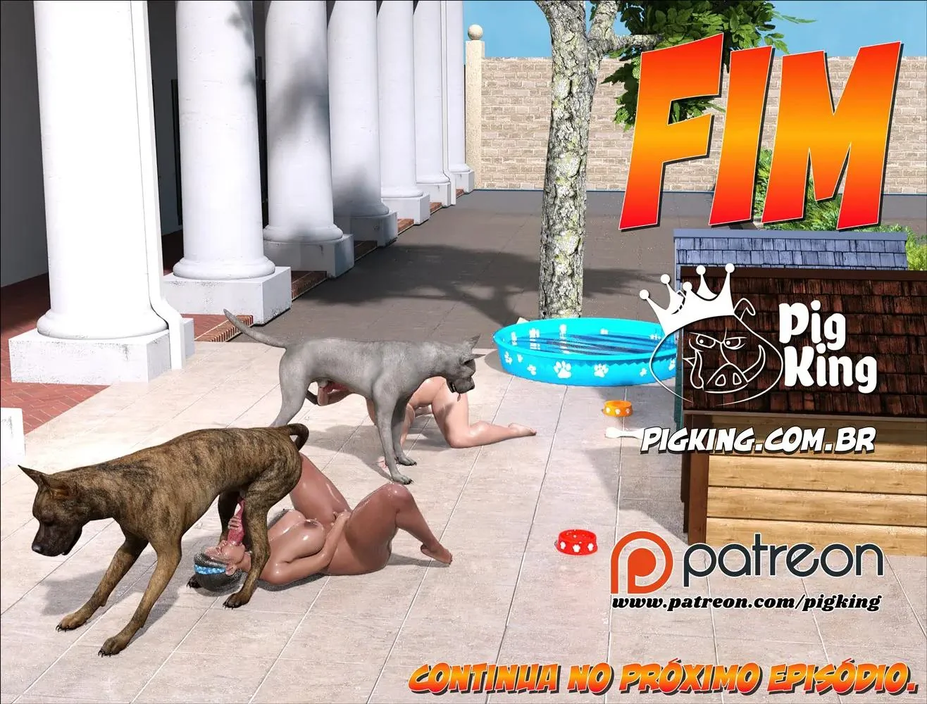 Sacanagem com Zeus e Thor: Cynthia fodendo com dois deuses em hentai 3D na HQ Brasileira