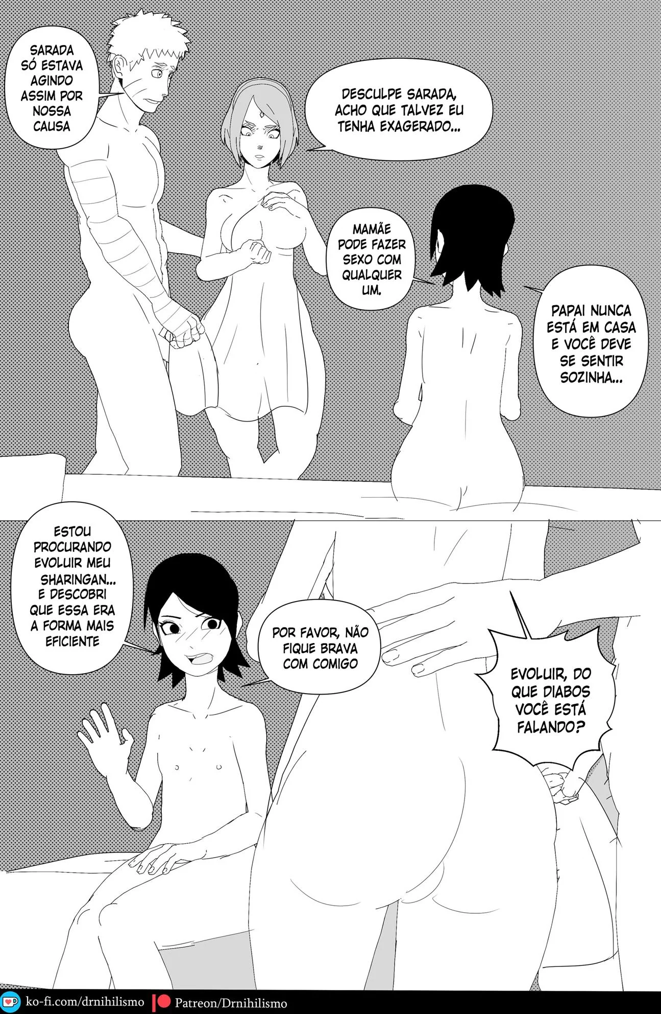 Sarada em busca do Mangekyo Sharingan: Perversões no Clã Uchiha em HQ Brasileiro