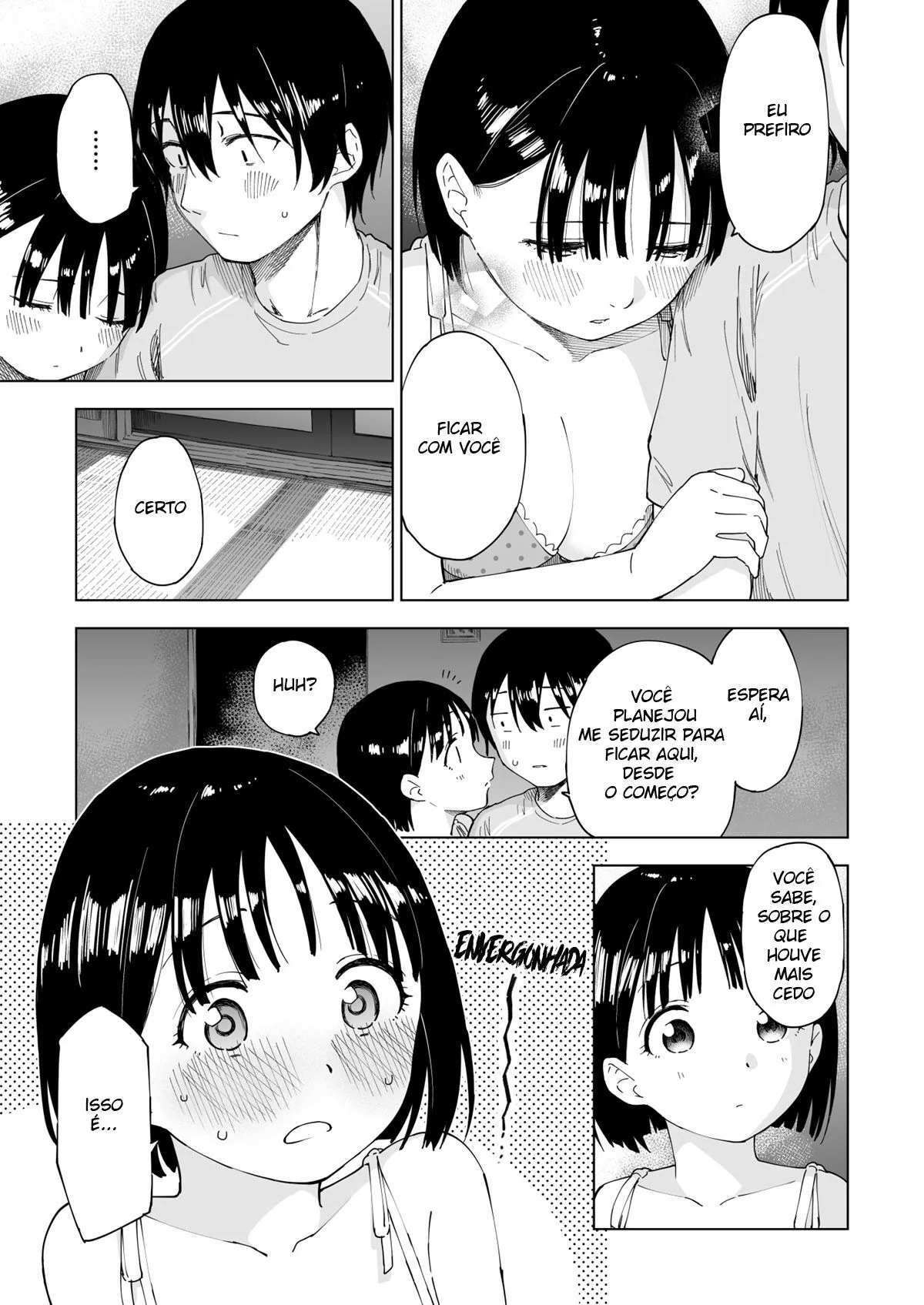 Seduzindo a piranha da irmã mais nova: incesto hentai em HQ Brasileiro