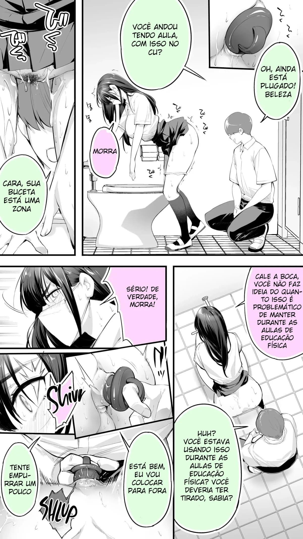 Sessões Sexuais Intensas: Hoshikawa-san e a Submissão aos Vibradores na Buceta - Hentai HQ Brasileiro