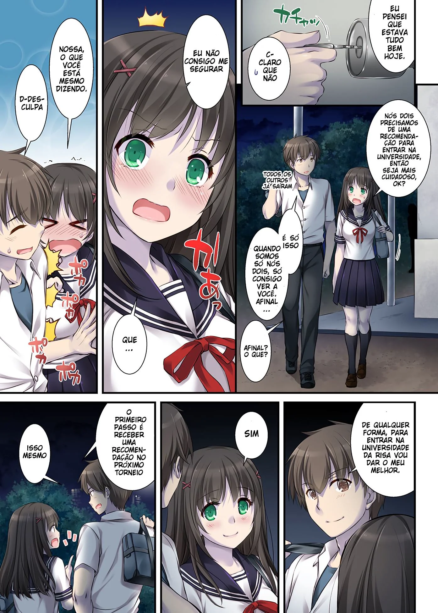 Sexo e Chantagem: Risa dá a buceta pro treinador tarado - Hentai HQ