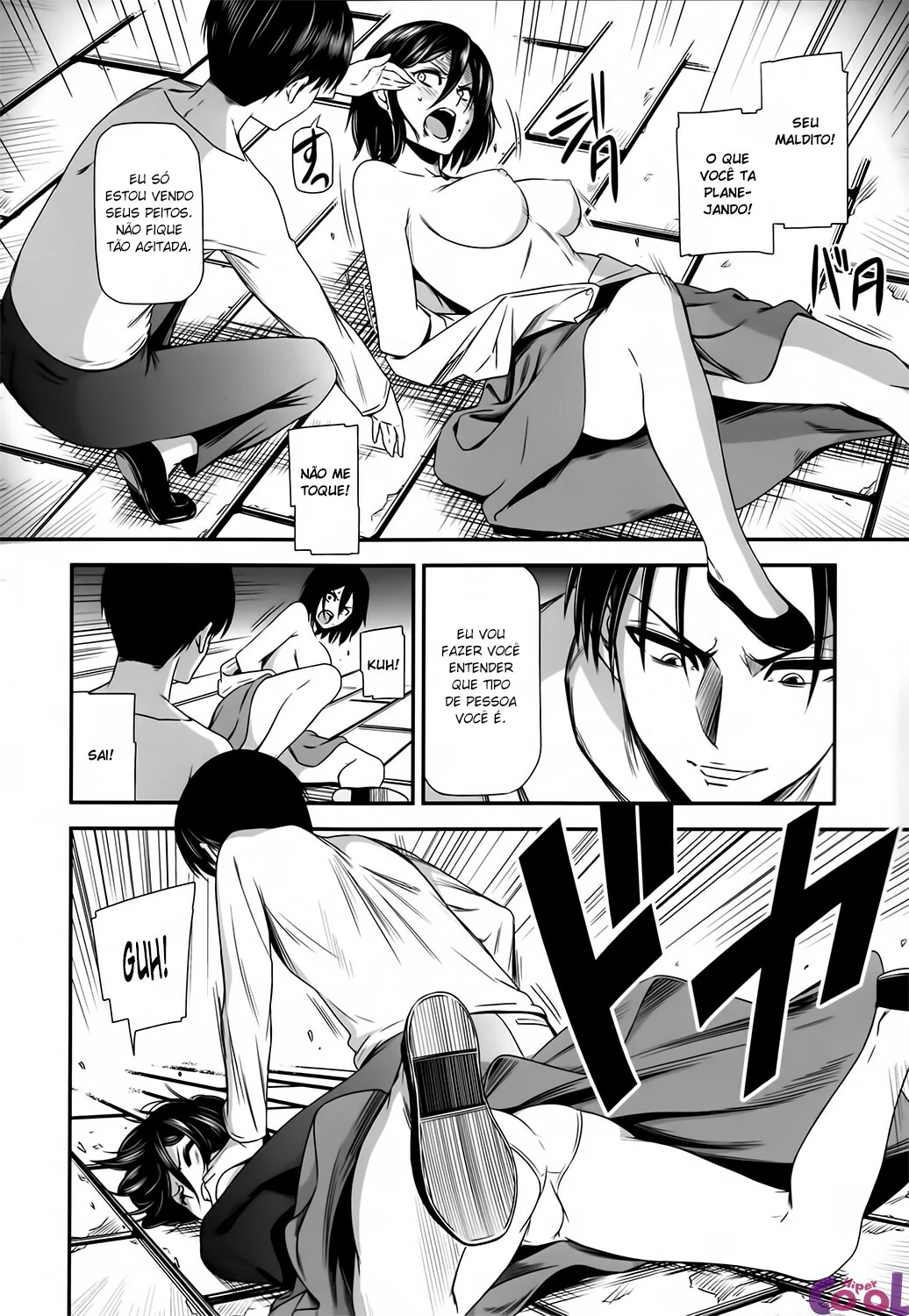 Shingeki no Kyojin Hentai: Estupro de Mikasa Ackerman - Bêbado Amarrando e Abusando da Piranha em HQ Brasileiro