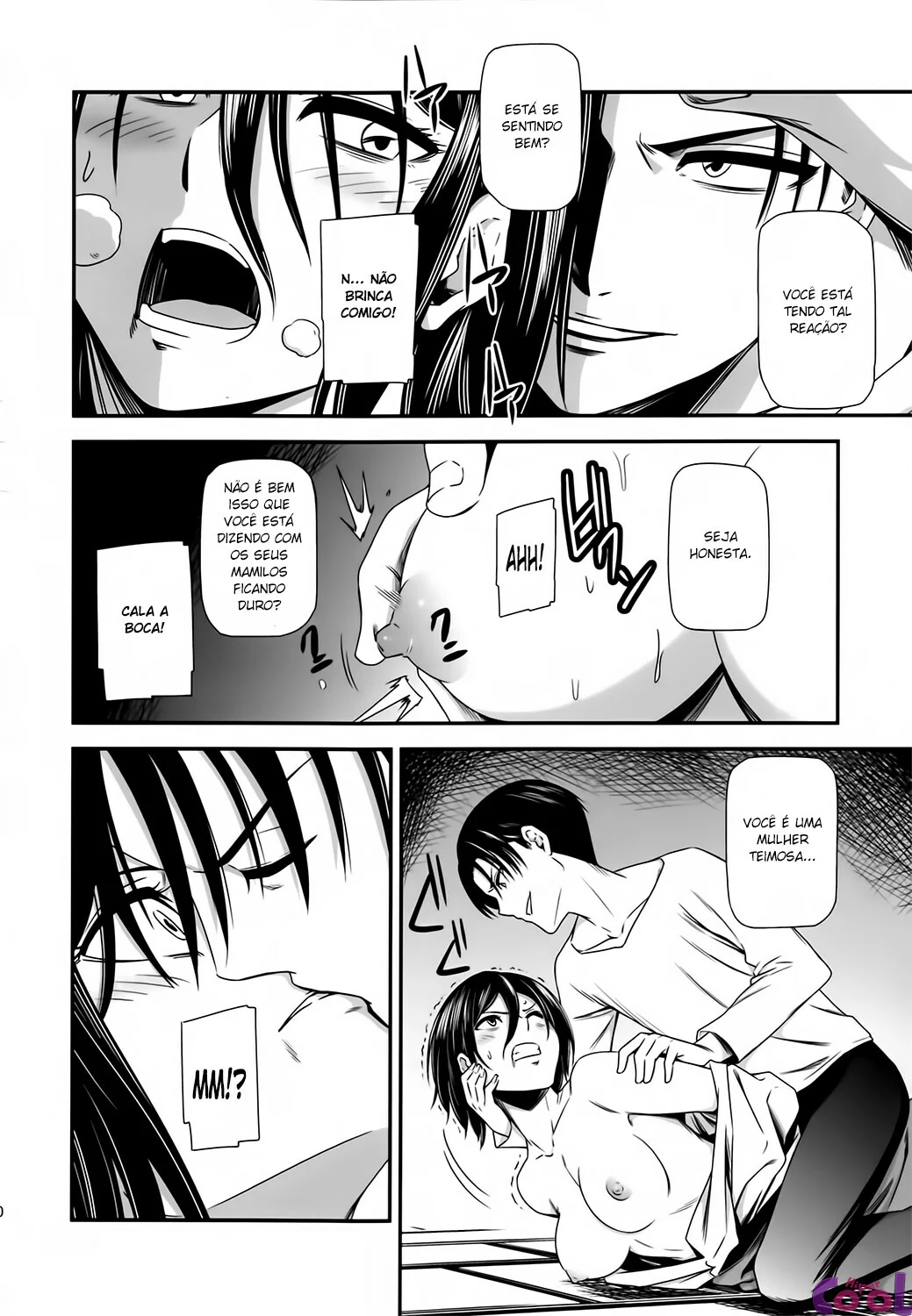 Shingeki no Kyojin Hentai: Estupro de Mikasa Ackerman - Bêbado Amarrando e Abusando da Piranha em HQ Brasileiro