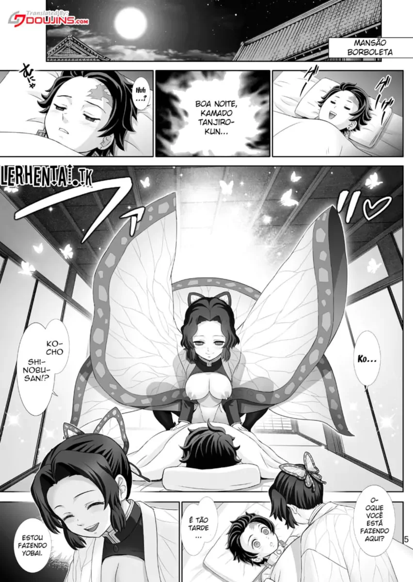 Shinobu Kochou Tarada ataca Tanjirou Kamado na Madrugada em Hentai HQ Brasileiro