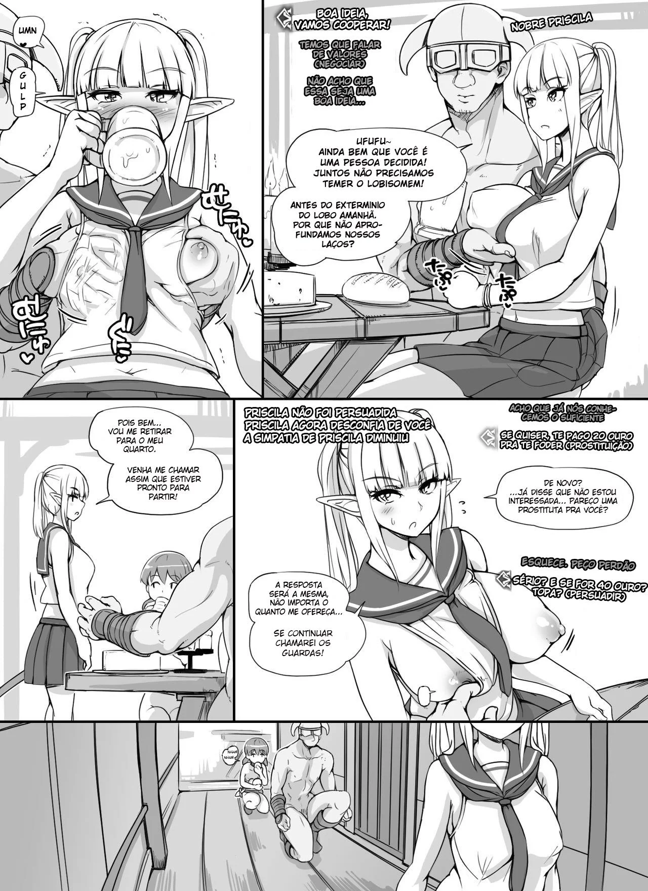 Sobrinho tarado se encanta com a tia gostosa - Em hentai HQ Brasileiro