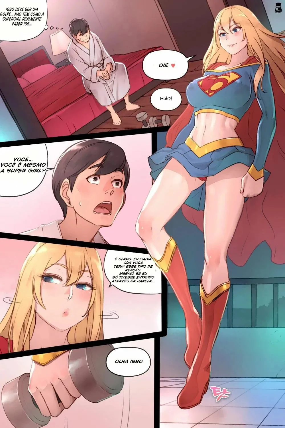 Superman Porno: Serviço Secreto da Supergirl - Fodendo a piranha da Supergirl em Hentai HQ Brasileiro