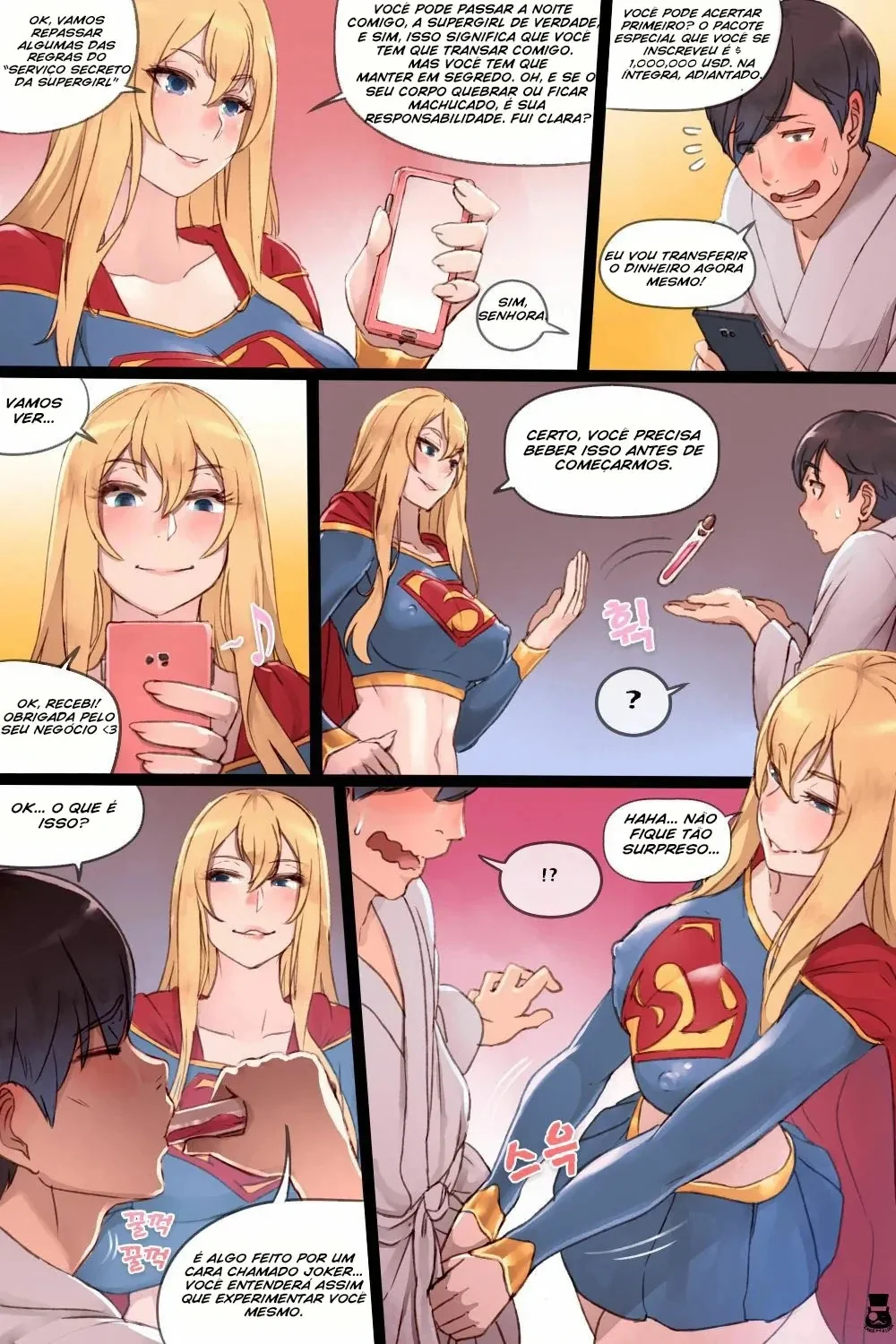 Superman Porno: Serviço Secreto da Supergirl - Fodendo a piranha da Supergirl em Hentai HQ Brasileiro