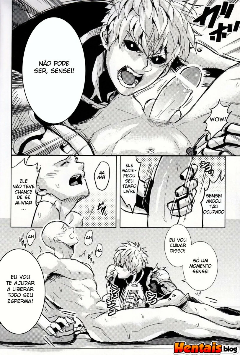 Surpresa do Genos: Saitama finalmente aliviado em hentai hq