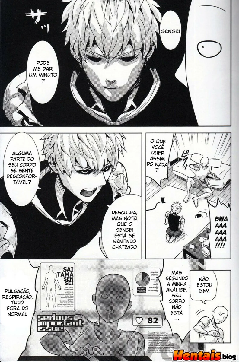 Surpresa do Genos: Saitama finalmente aliviado em hentai hq
