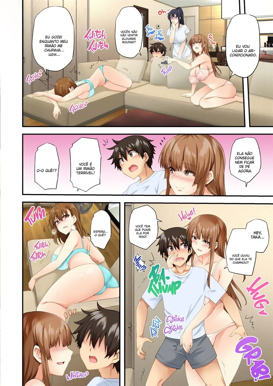 Taka e sua irmã piranhas em uma orgia proibida - Hentai HQ Brasileiro