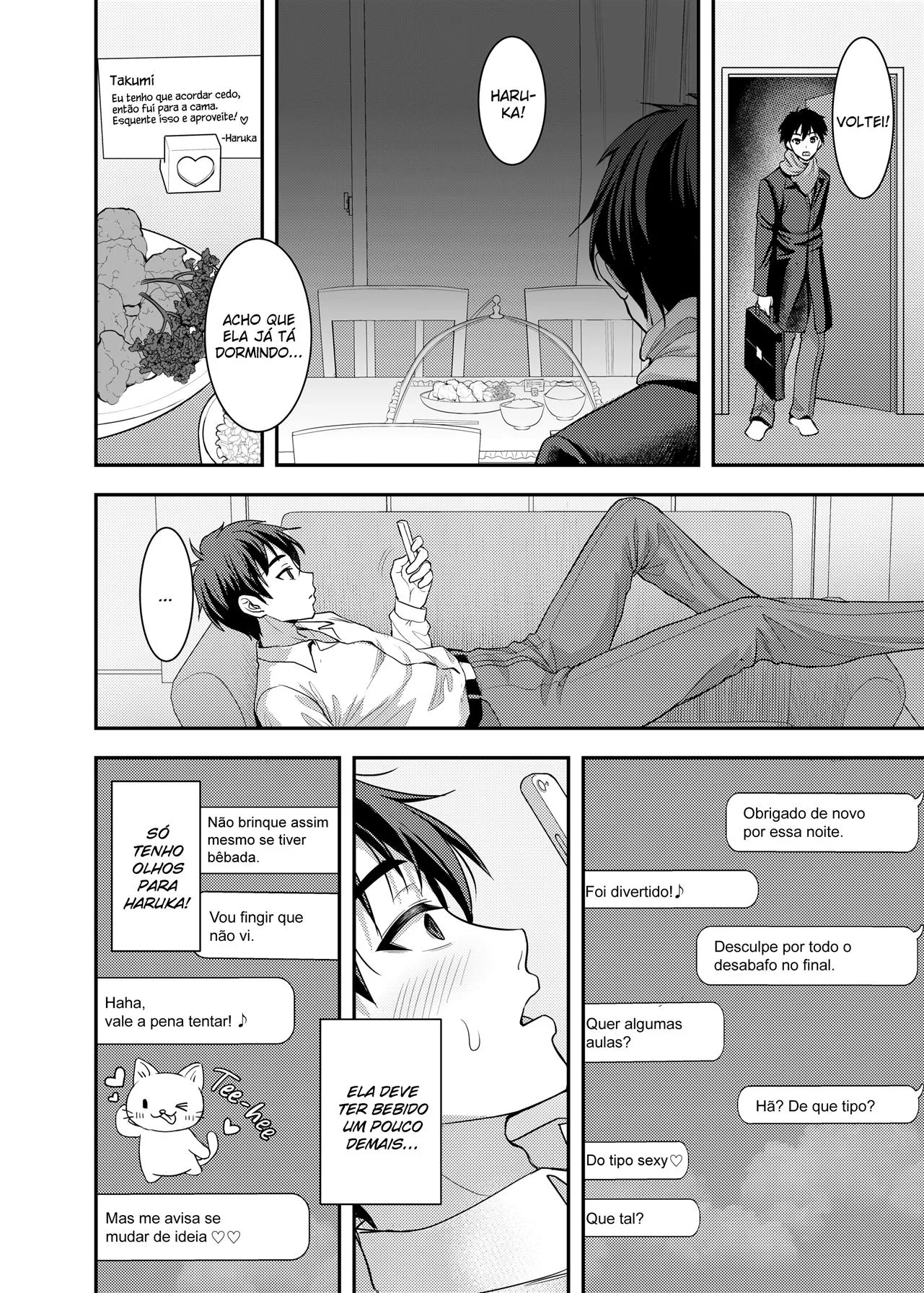 Takumi e Haruka: A Piranha Experiente e a Piroca Insegura em Hentai HQ Brasileiro