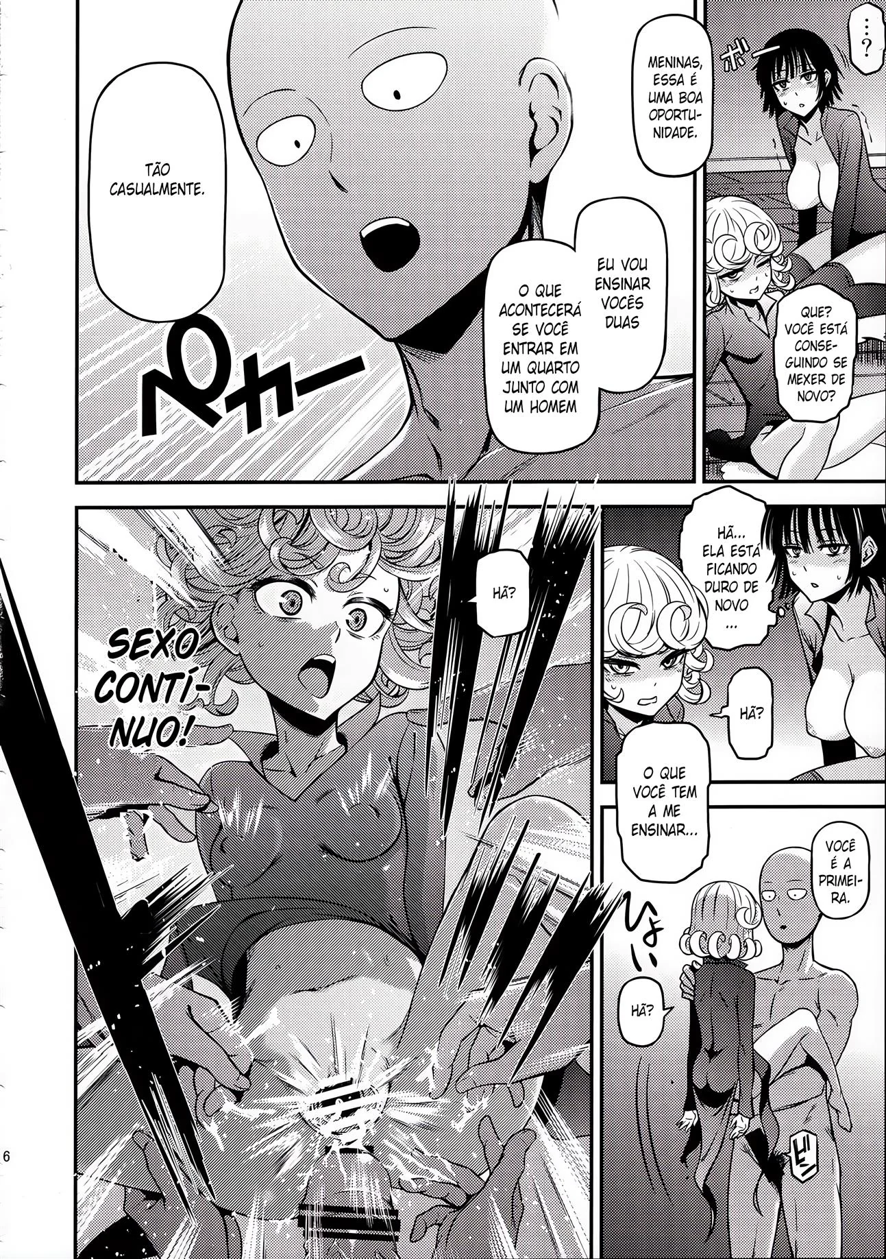 Tatsumaki e Fubuki disputam a piroca de Saitama em One-Hurricane 4 - One Punch Man Hentai HQ Brasileiro