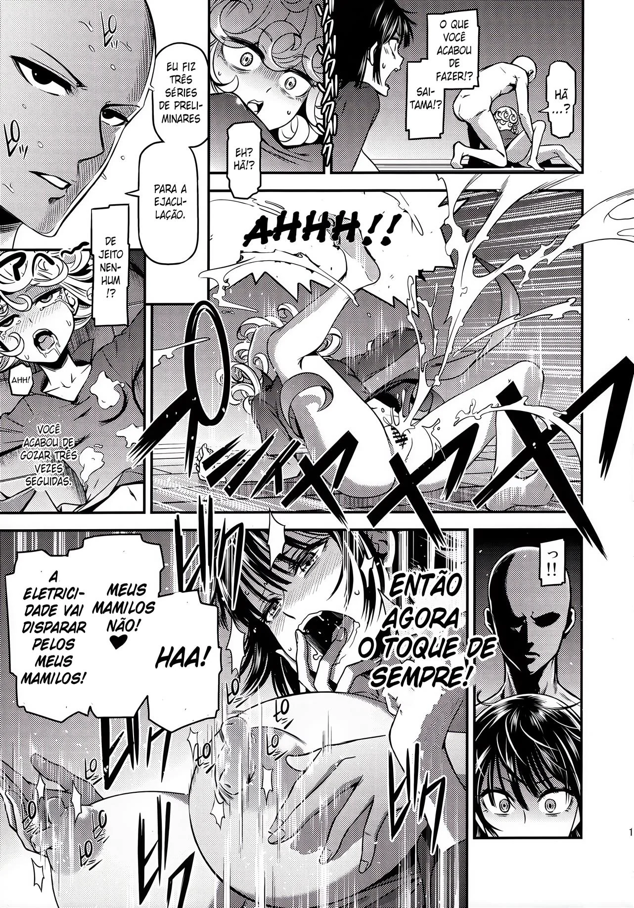 Tatsumaki e Fubuki disputam a piroca de Saitama em One-Hurricane 4 - One Punch Man Hentai HQ Brasileiro