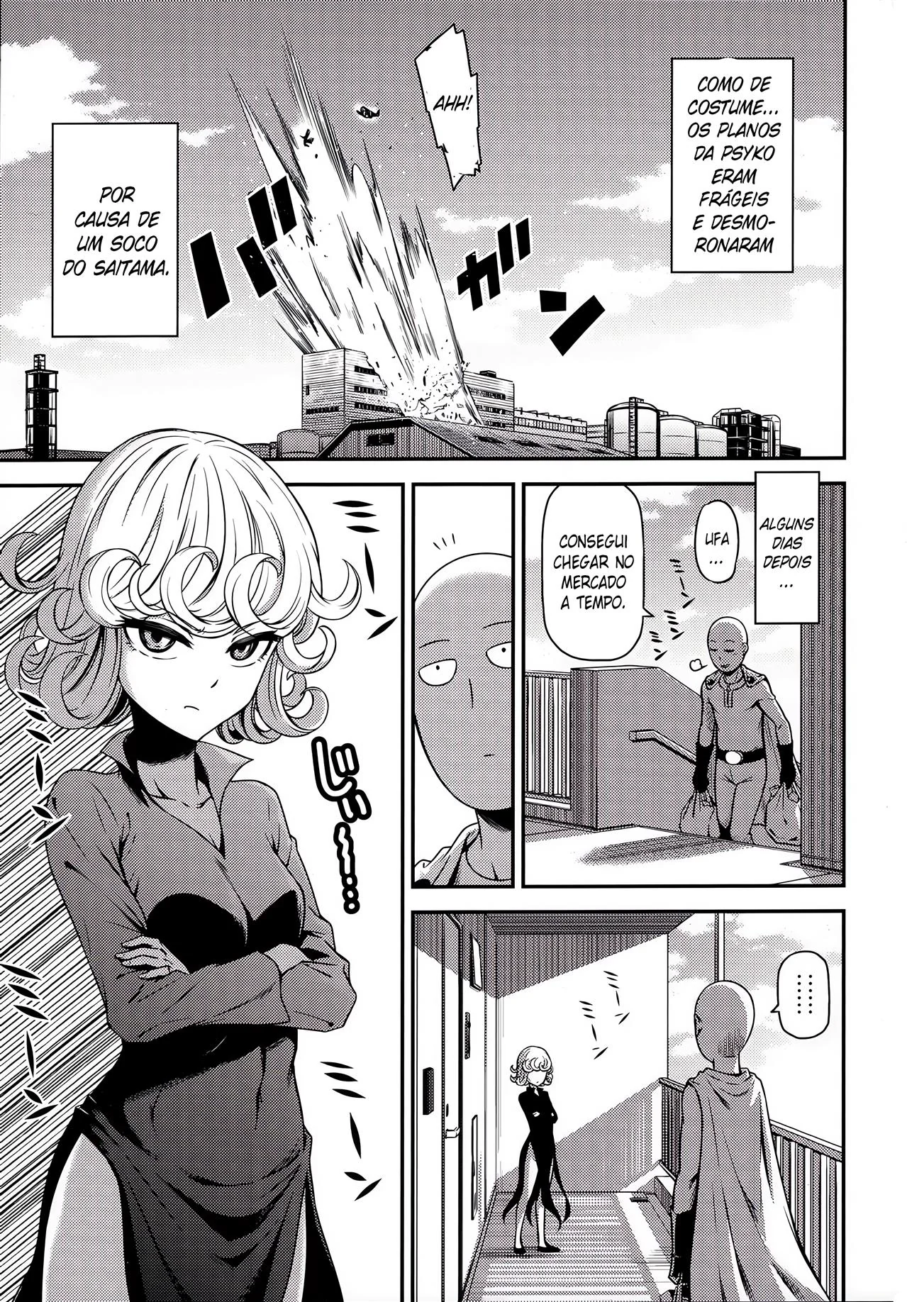 Tatsumaki e Fubuki disputam a piroca de Saitama em One-Hurricane 4 - One Punch Man Hentai HQ Brasileiro
