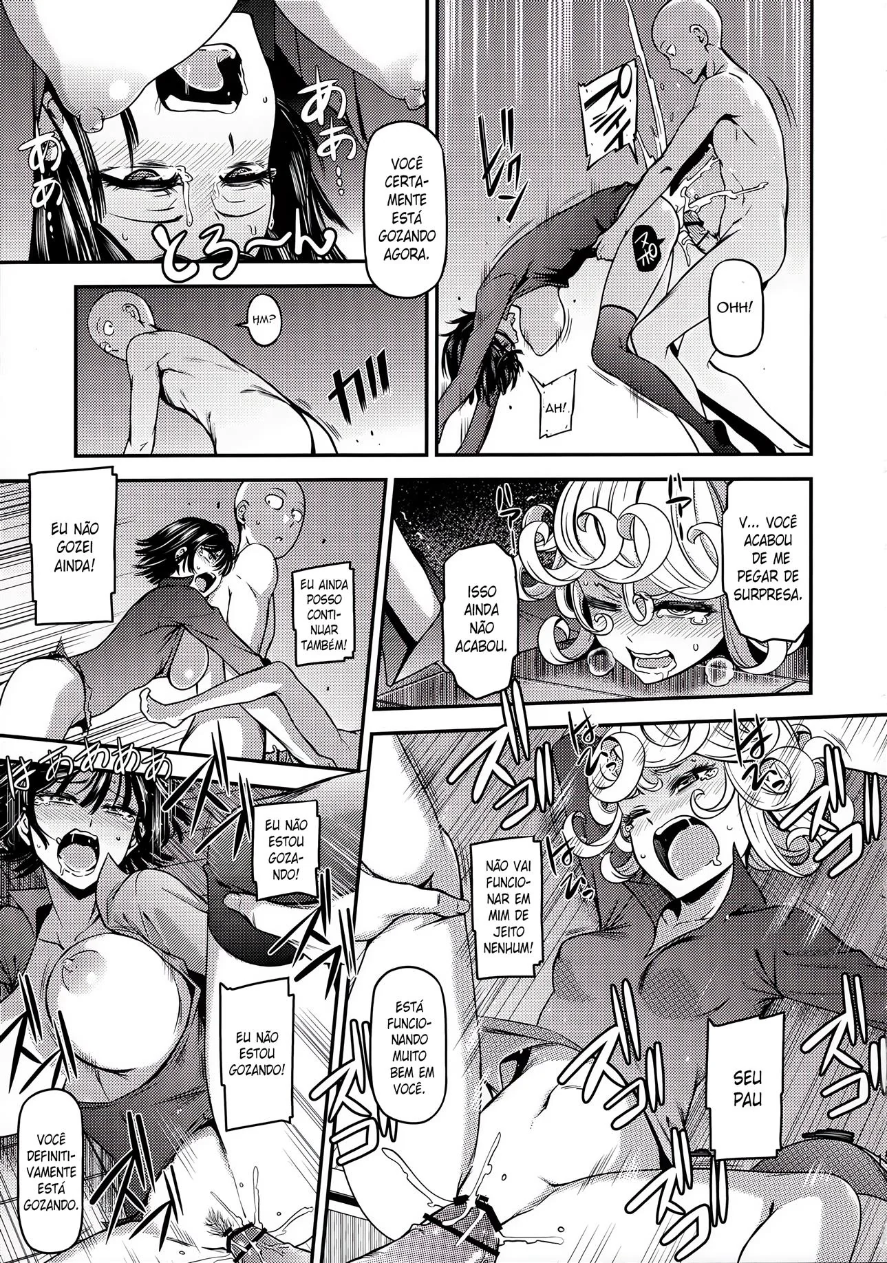 Tatsumaki e Fubuki disputam a piroca de Saitama em One-Hurricane 4 - One Punch Man Hentai HQ Brasileiro