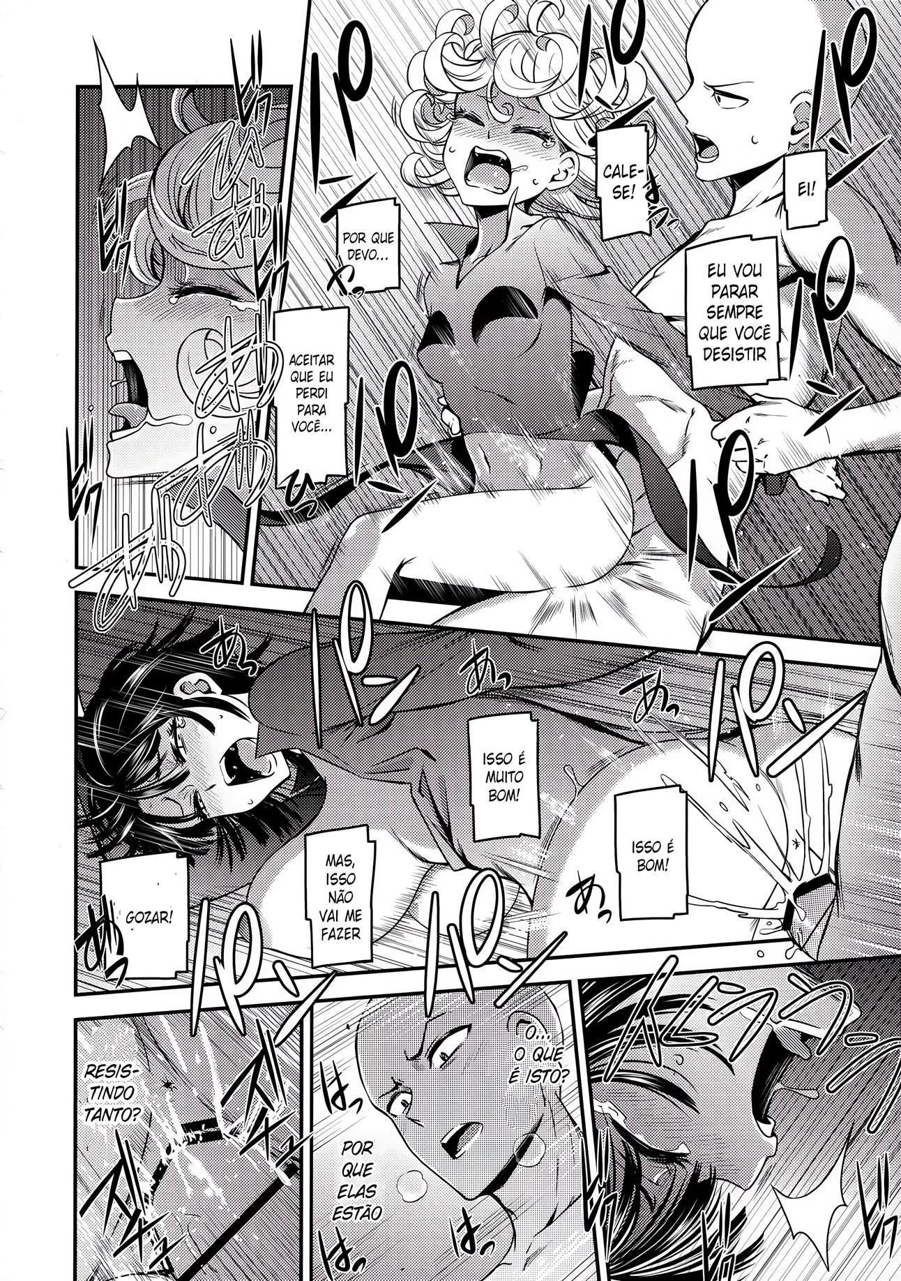 Tatsumaki e Fubuki disputam a piroca de Saitama em One-Hurricane 4 - One Punch Man Hentai HQ Brasileiro