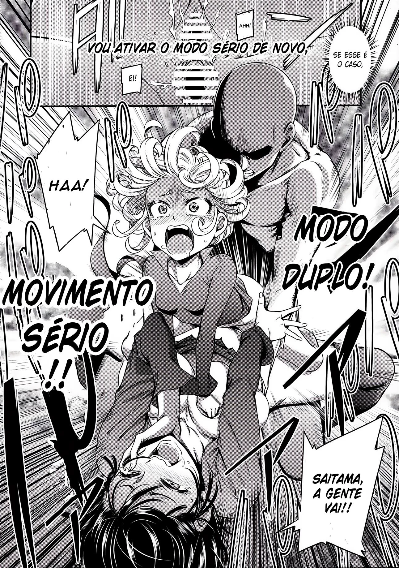 Tatsumaki e Fubuki disputam a piroca de Saitama em One-Hurricane 4 - One Punch Man Hentai HQ Brasileiro