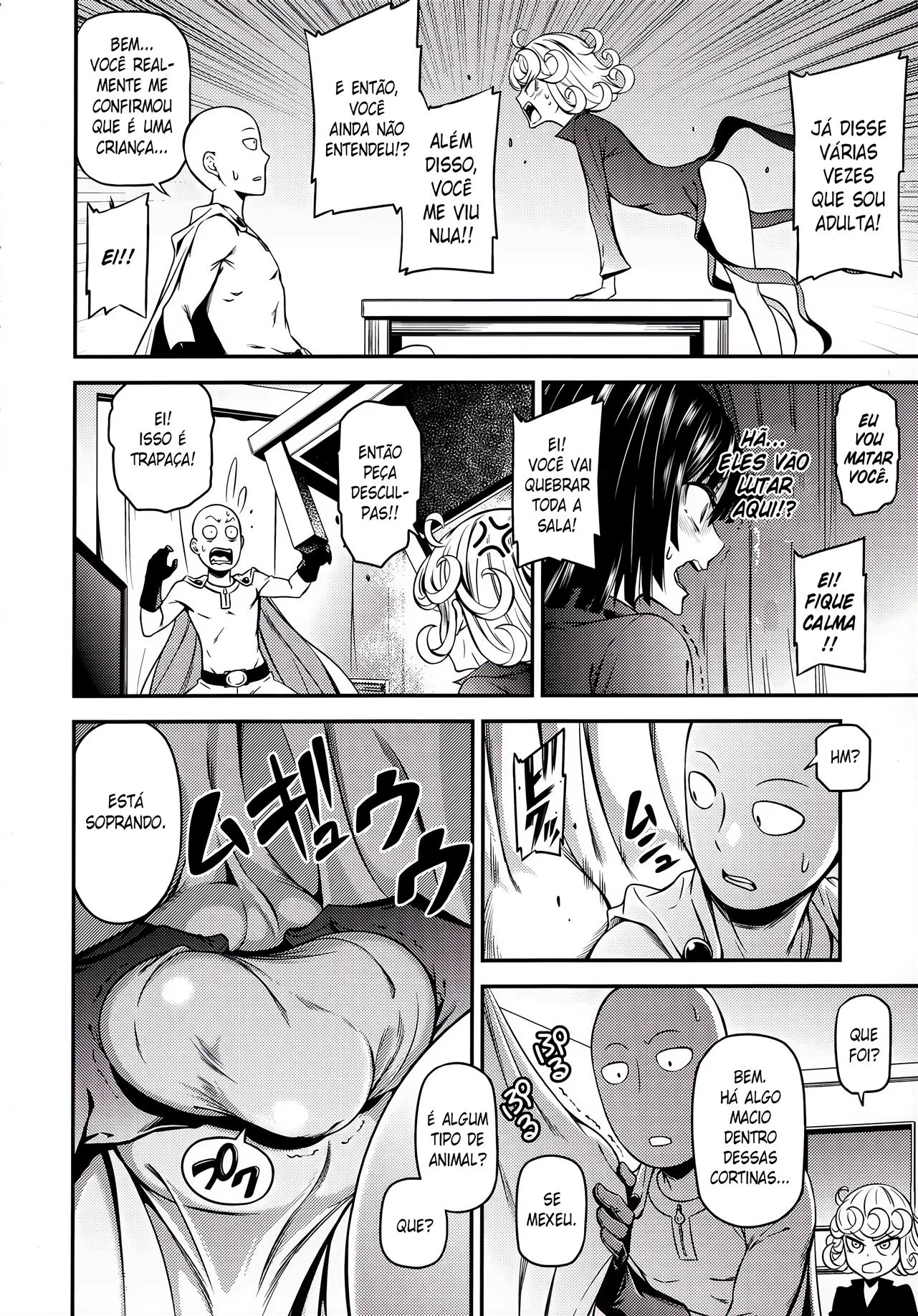 Tatsumaki e Fubuki disputam a piroca de Saitama em One-Hurricane 4 - One Punch Man Hentai HQ Brasileiro