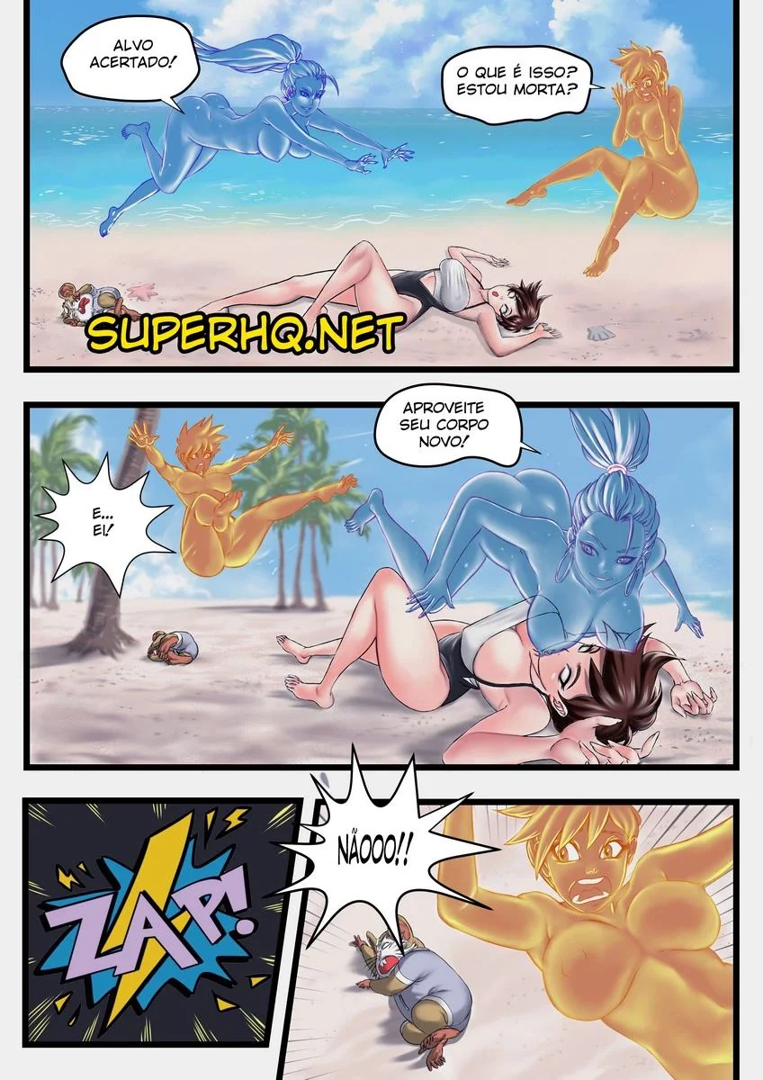 Troca de Corpos: Hammond, Tracer e WidowMaker em uma Putaria Hardcore em Overwatch HQ Brasileiro