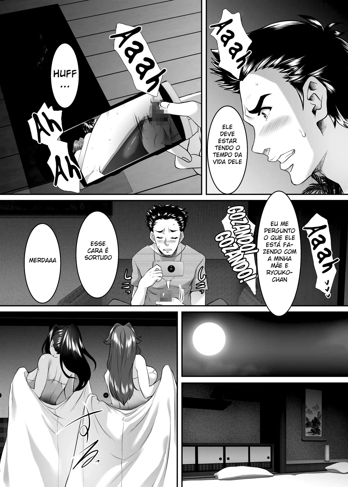 Troca-troca na Fonte Termal da Mamãe - Hentai HQ