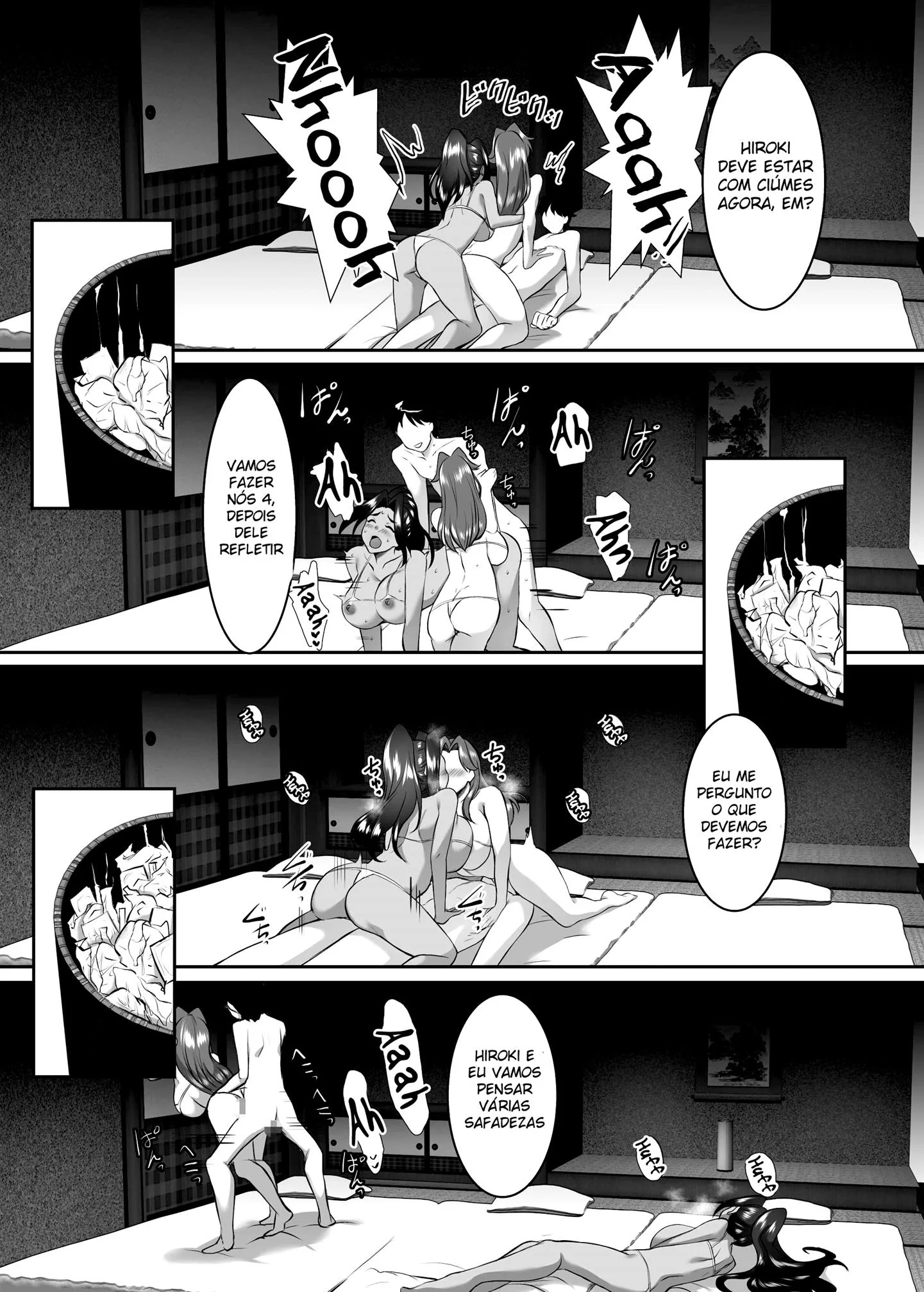 Troca-troca na Fonte Termal da Mamãe - Hentai HQ