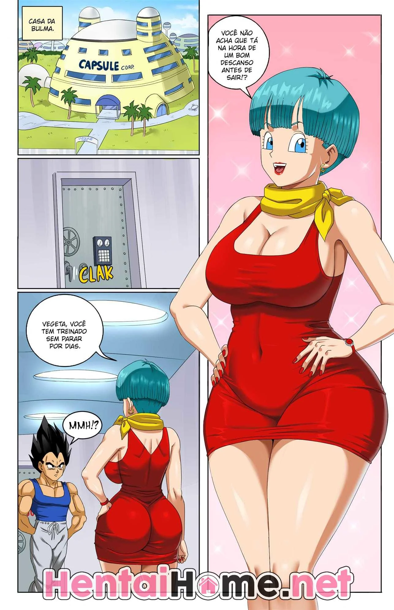 Vegeta convencido pela Buceta da Piranha da Bulma em Hentai HQ Brasileiro