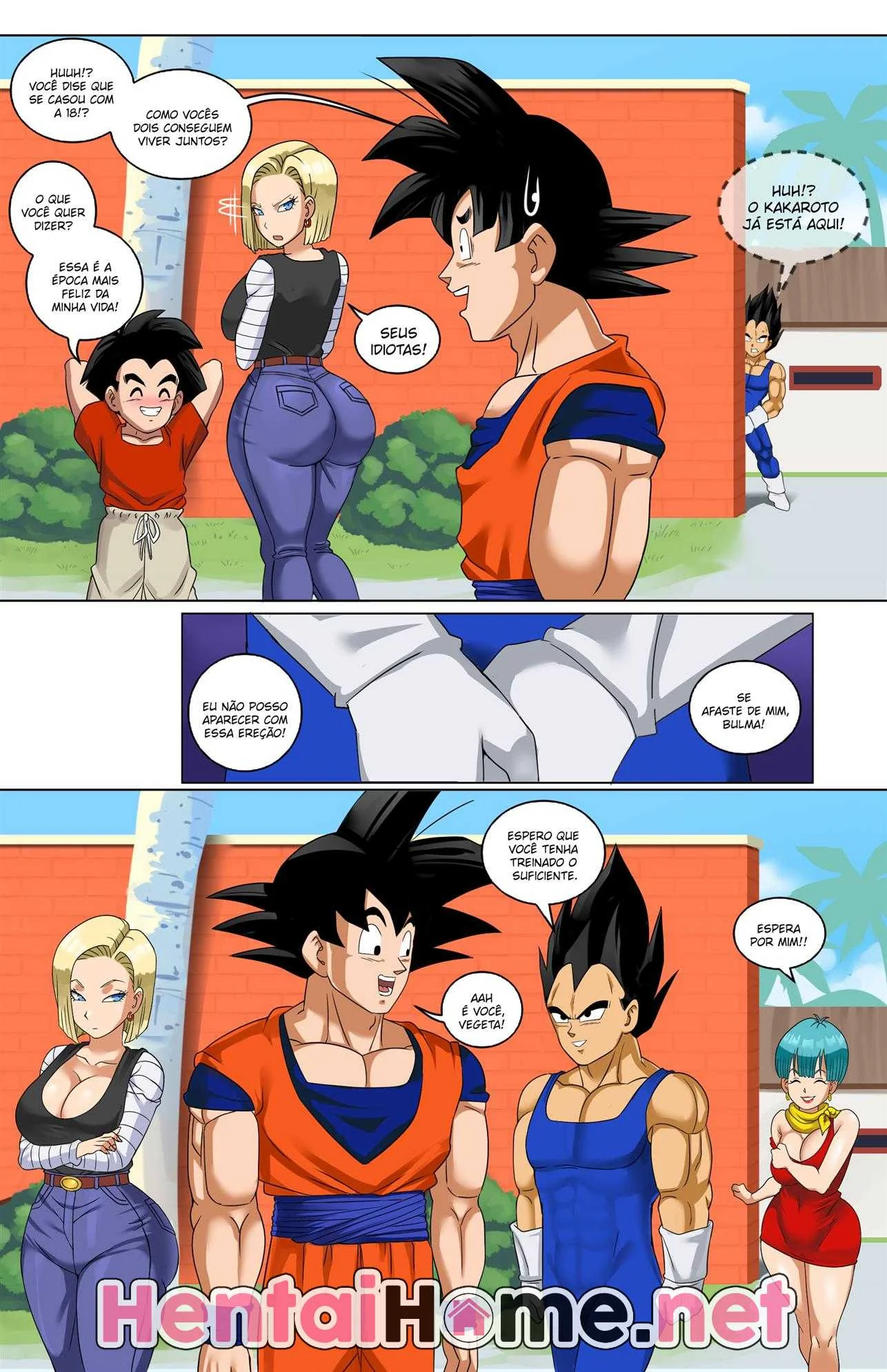 Vegeta convencido pela Buceta da Piranha da Bulma em Hentai HQ Brasileiro