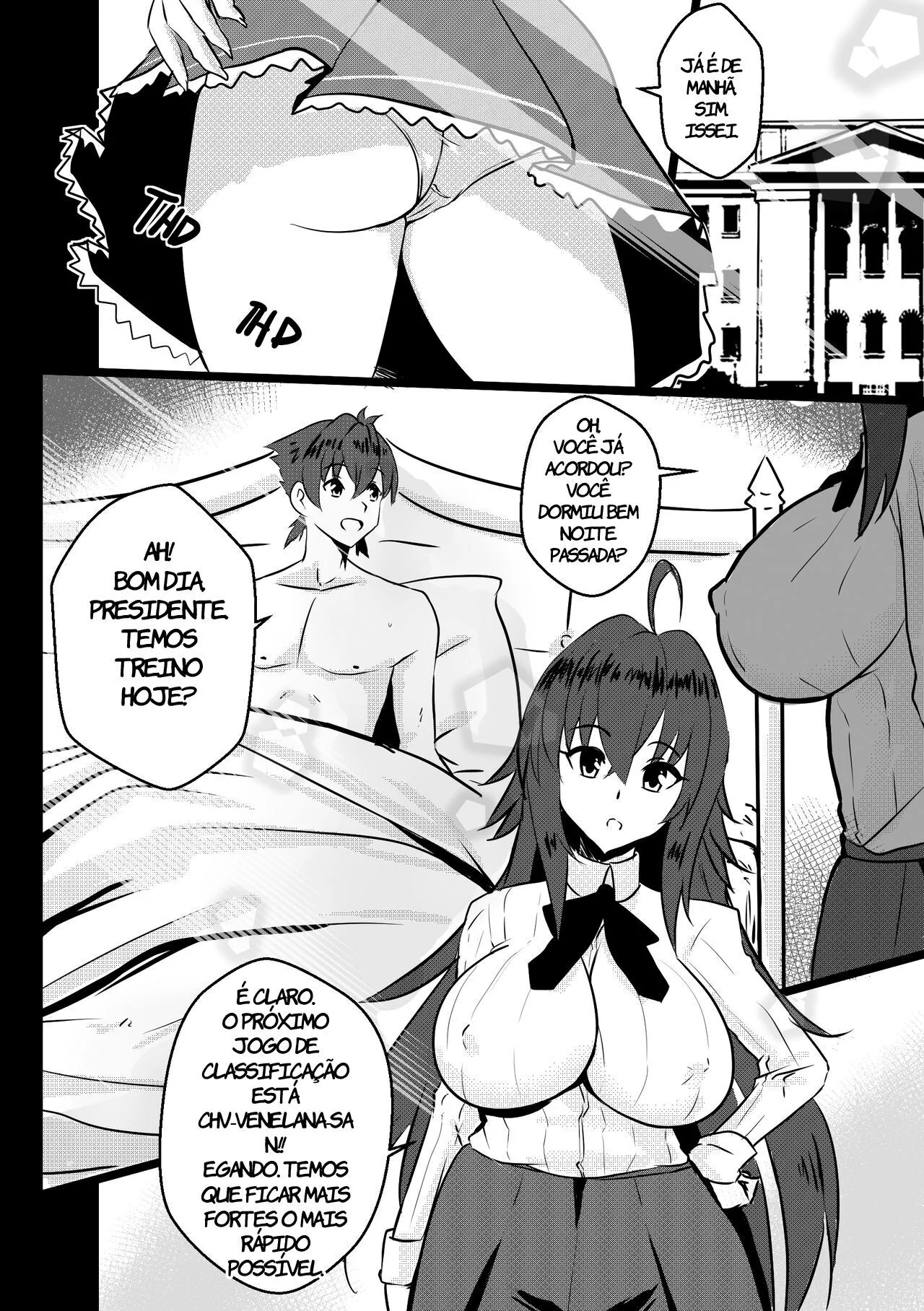 Venelana Vai ao Quarto de Issei para Acordá-lo - Hentai HQ de Traição em Highschool dxd