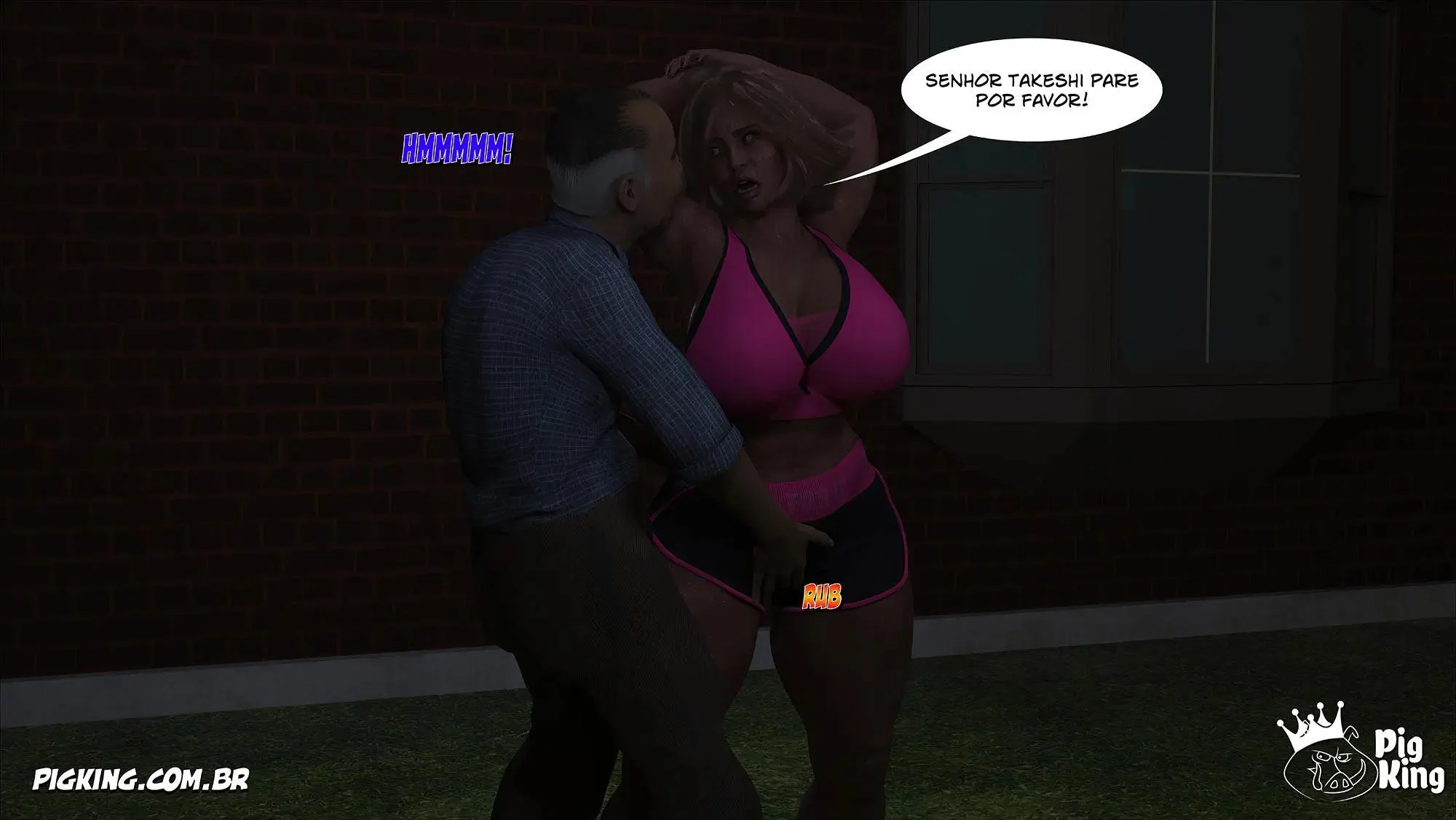 Vizinha Piranha Provoca o Velho e Descobre Fonte de Prazer em Hentai Incesto" em HQ Brasileiro