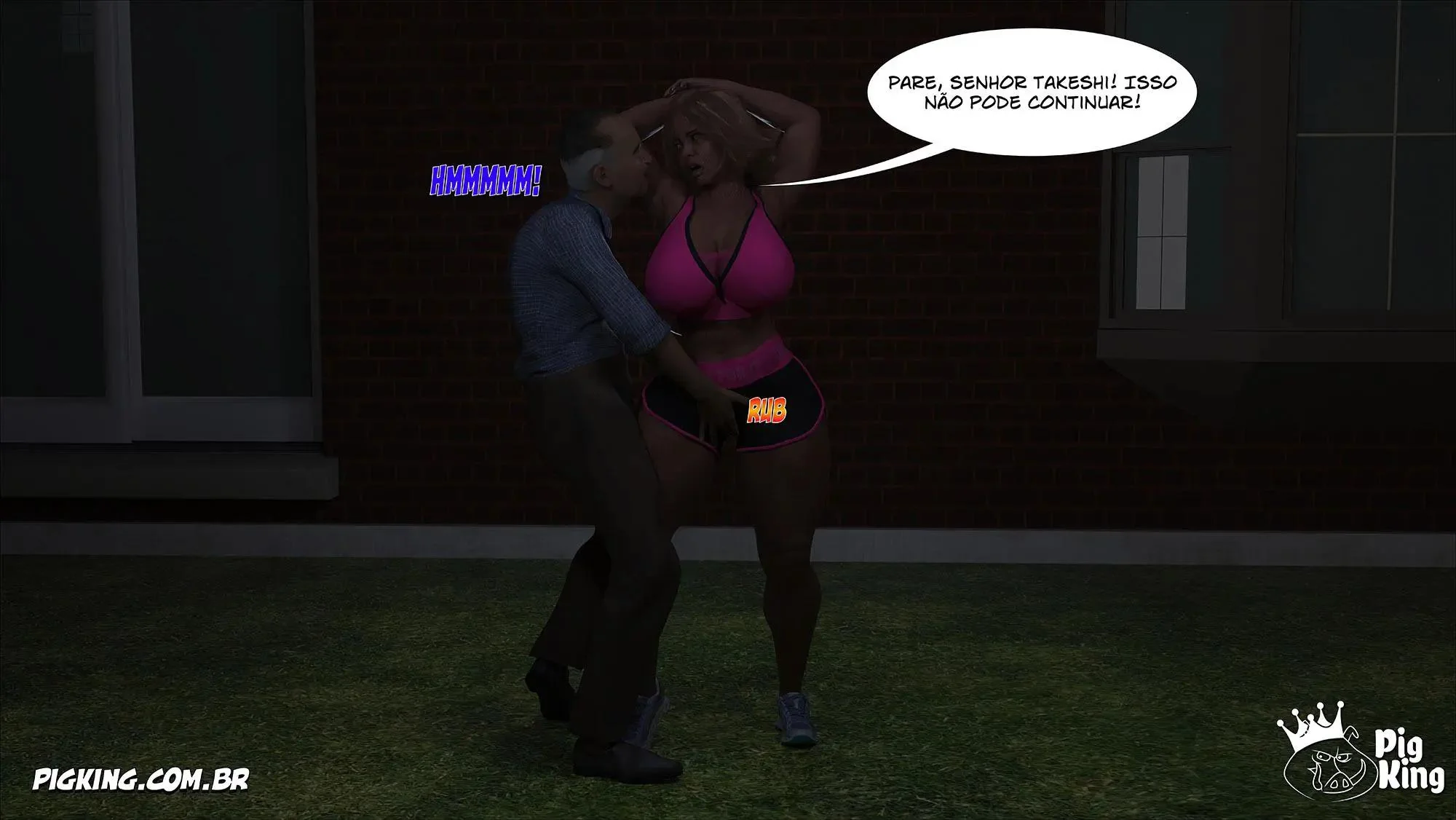 Vizinha Piranha Provoca o Velho e Descobre Fonte de Prazer em Hentai Incesto" em HQ Brasileiro