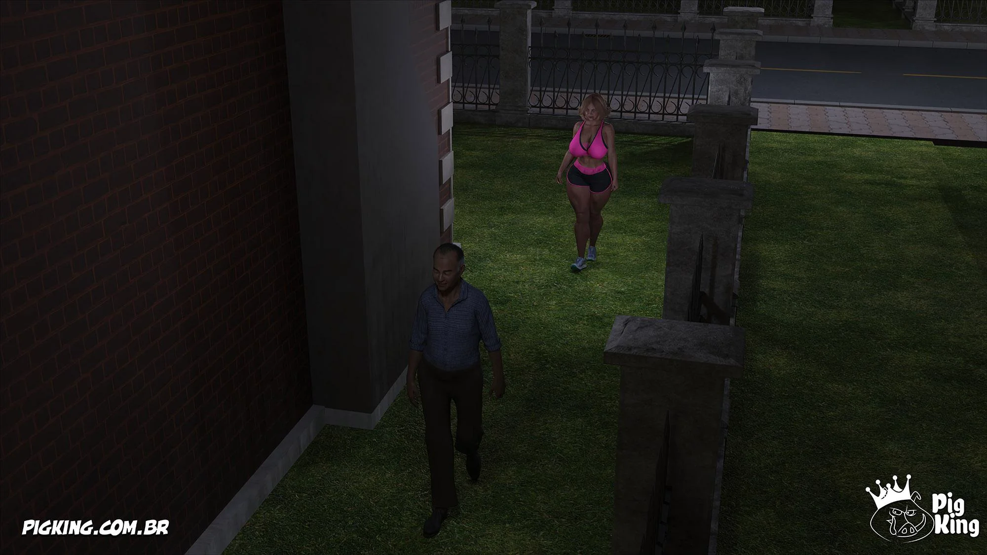 Vizinha Piranha Provoca o Velho e Descobre Fonte de Prazer em Hentai Incesto" em HQ Brasileiro