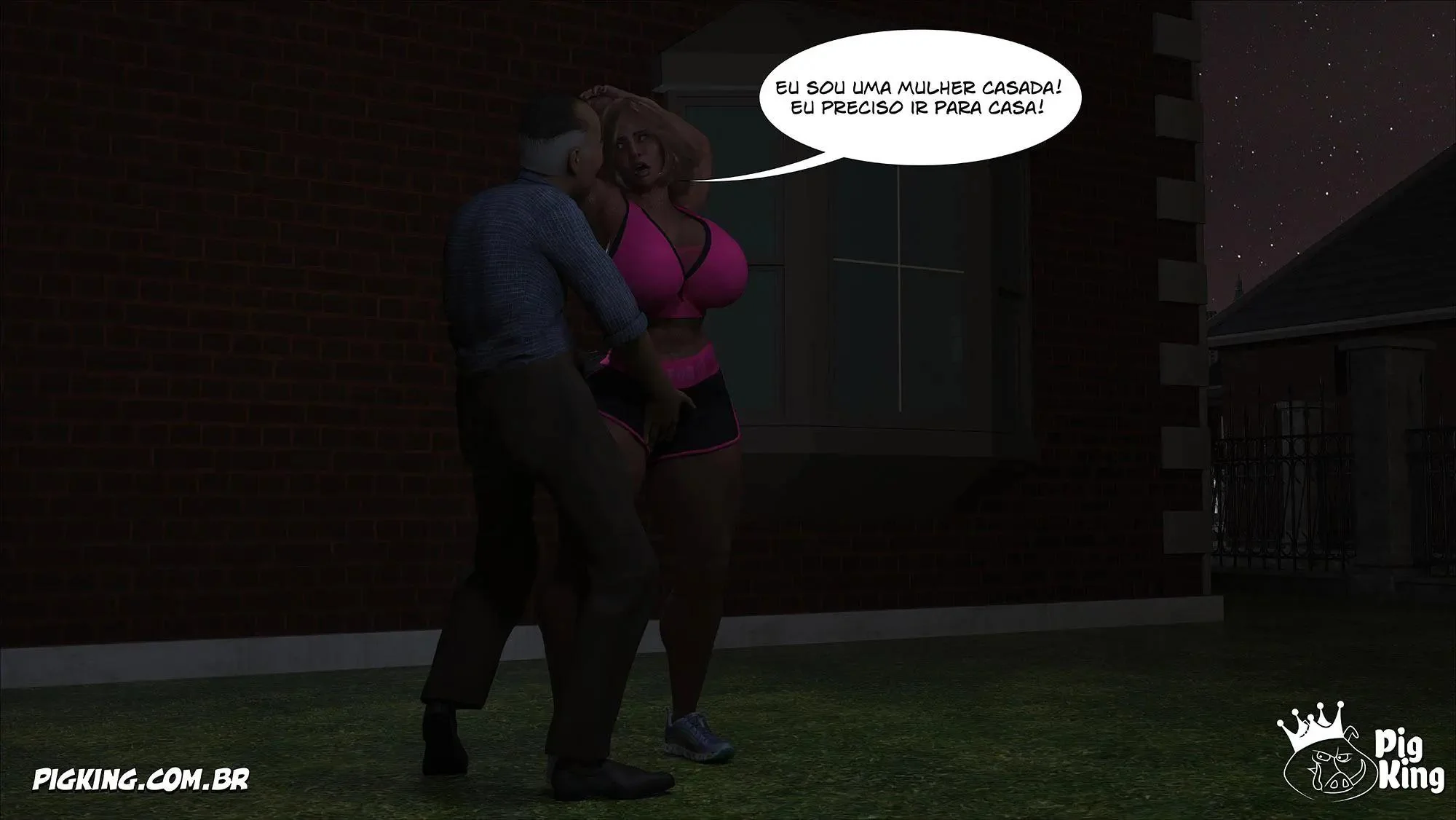 Vizinha Piranha Provoca o Velho e Descobre Fonte de Prazer em Hentai Incesto" em HQ Brasileiro