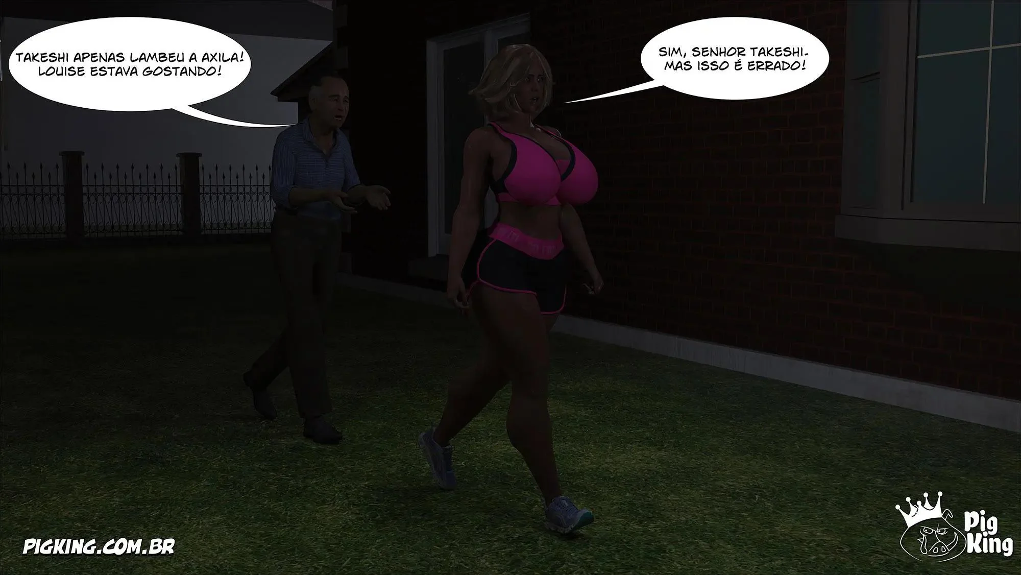 Vizinha Piranha Provoca o Velho e Descobre Fonte de Prazer em Hentai Incesto" em HQ Brasileiro