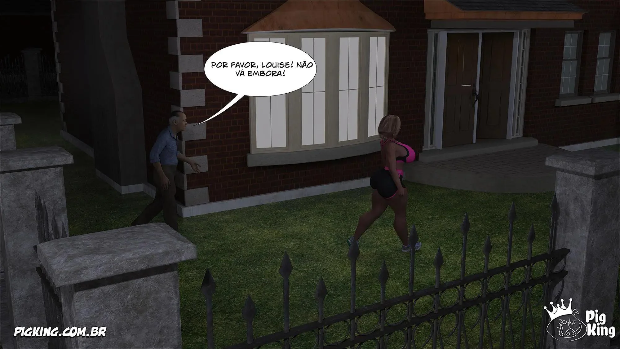 Vizinha Piranha Provoca o Velho e Descobre Fonte de Prazer em Hentai Incesto" em HQ Brasileiro