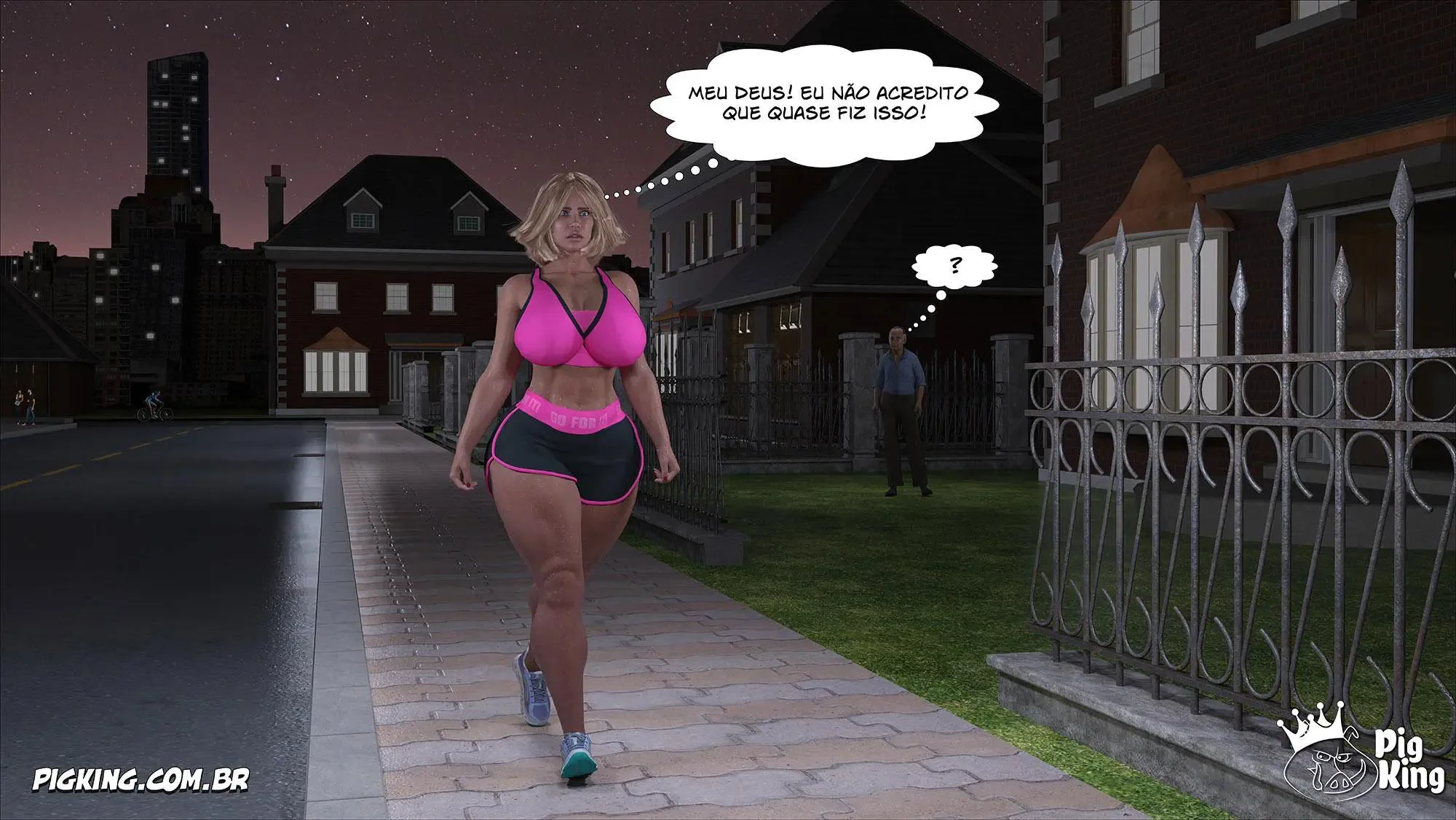 Vizinha Piranha Provoca o Velho e Descobre Fonte de Prazer em Hentai Incesto" em HQ Brasileiro