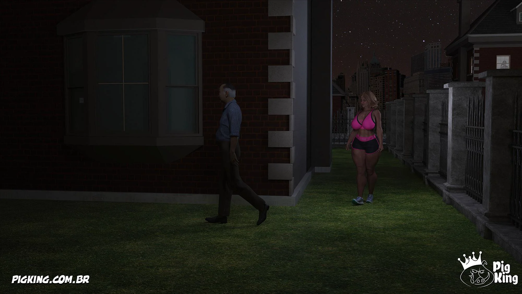 Vizinha Piranha Provoca o Velho e Descobre Fonte de Prazer em Hentai Incesto" em HQ Brasileiro