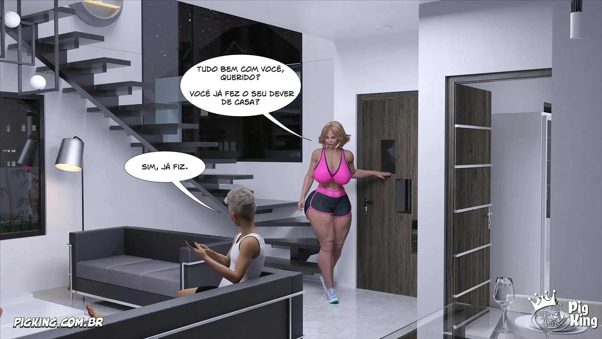 Vizinha Piranha Provoca o Velho e Descobre Fonte de Prazer em Hentai Incesto" em HQ Brasileiro