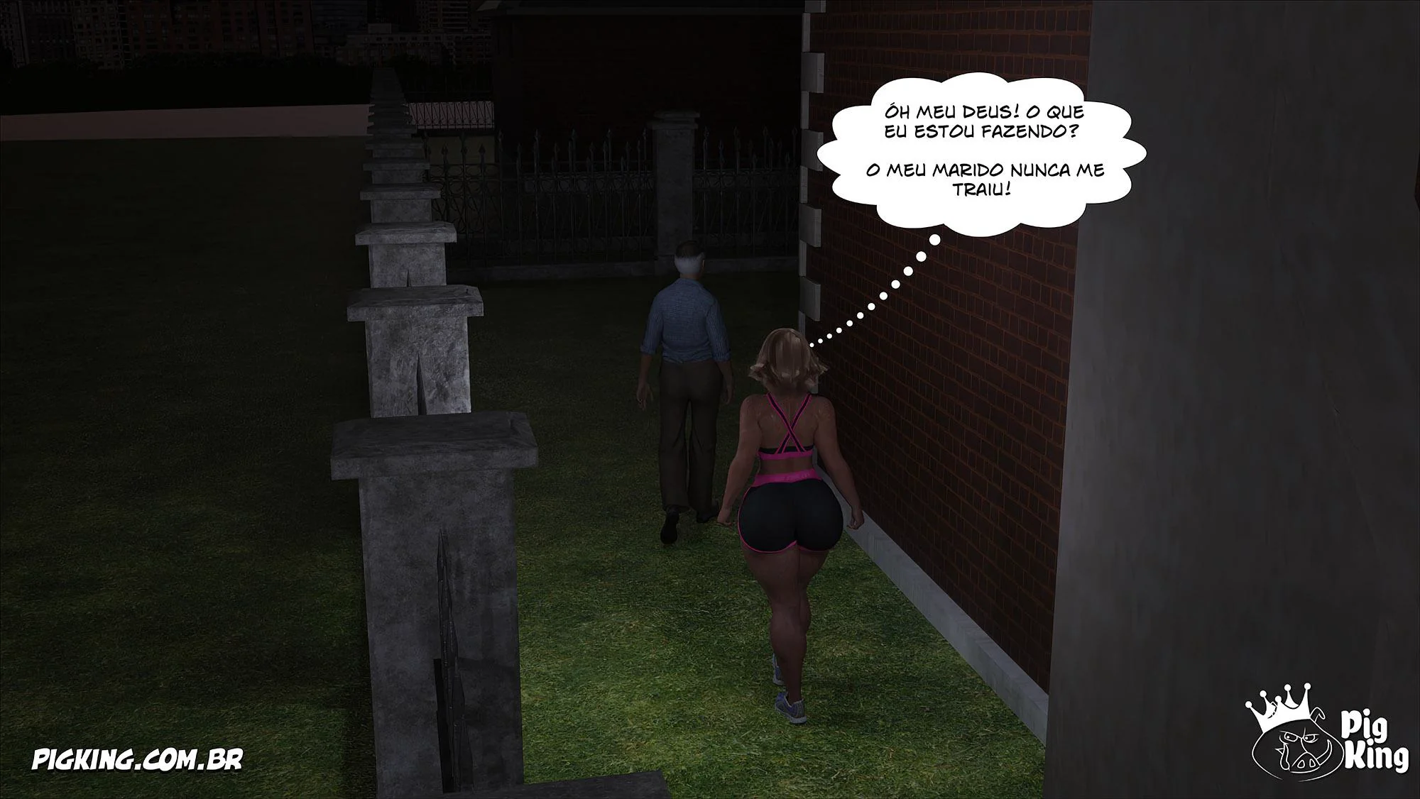 Vizinha Piranha Provoca o Velho e Descobre Fonte de Prazer em Hentai Incesto" em HQ Brasileiro