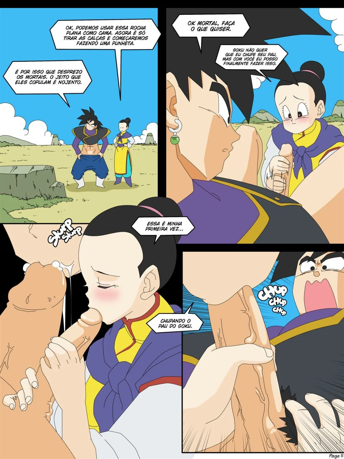 Zamasu e a Pica de Goku na Buceta da Chichi – Dragon Ball Super Hentai em HQ Brasileiro