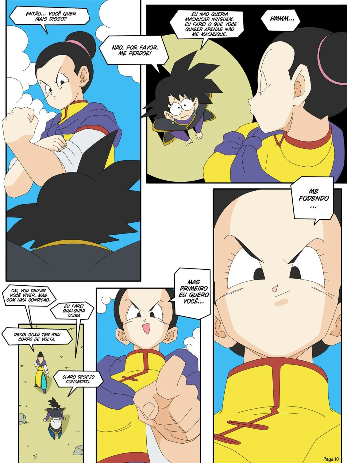 Zamasu e a Pica de Goku na Buceta da Chichi – Dragon Ball Super Hentai em HQ Brasileiro